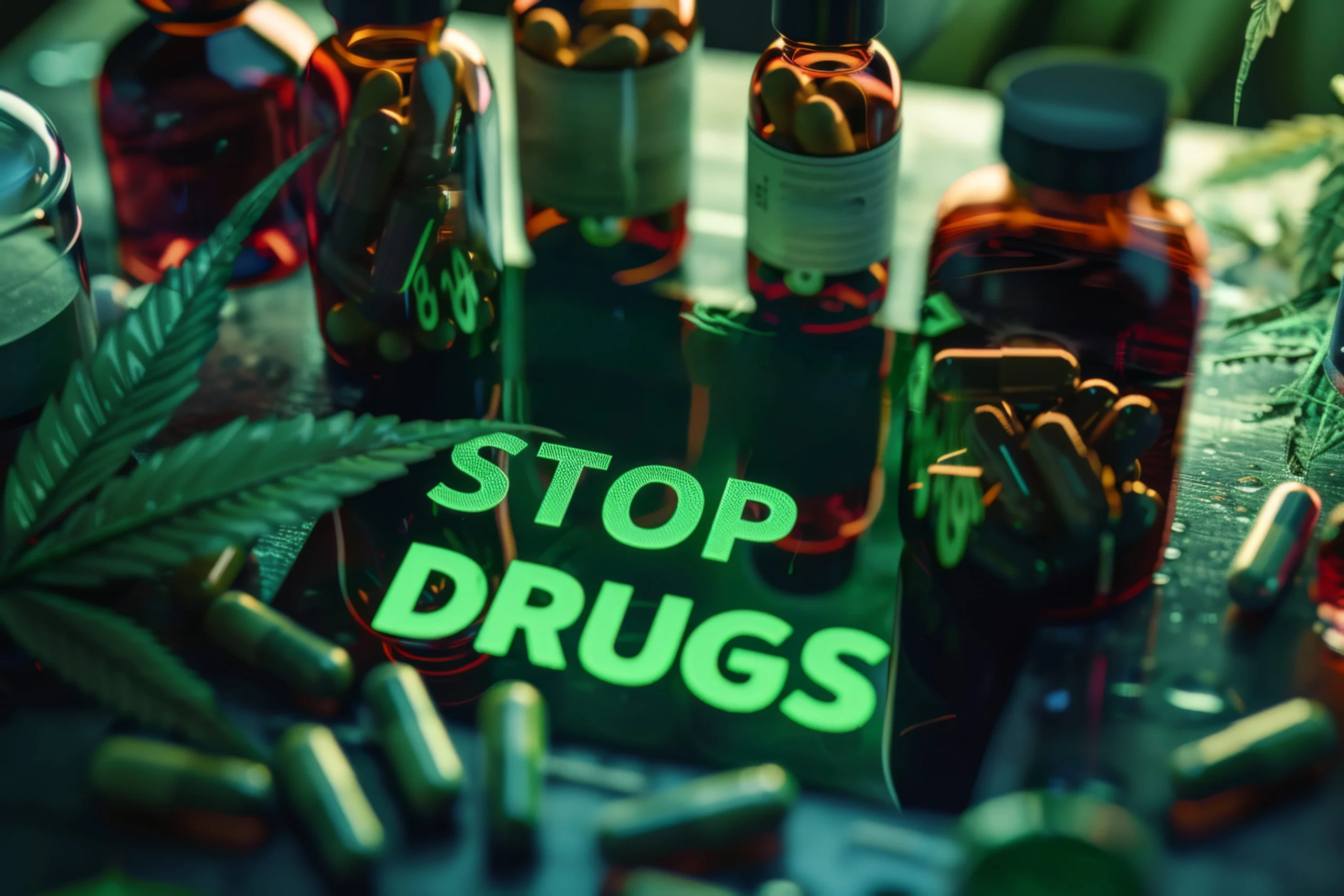 photorealistic pills tablets different colors with text stop drugs min scaled 2